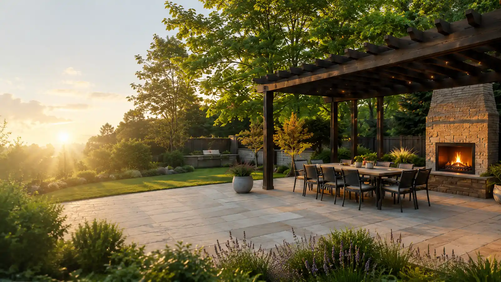 Premium outdoor living setup with modern backyard design by Home Yard Supply