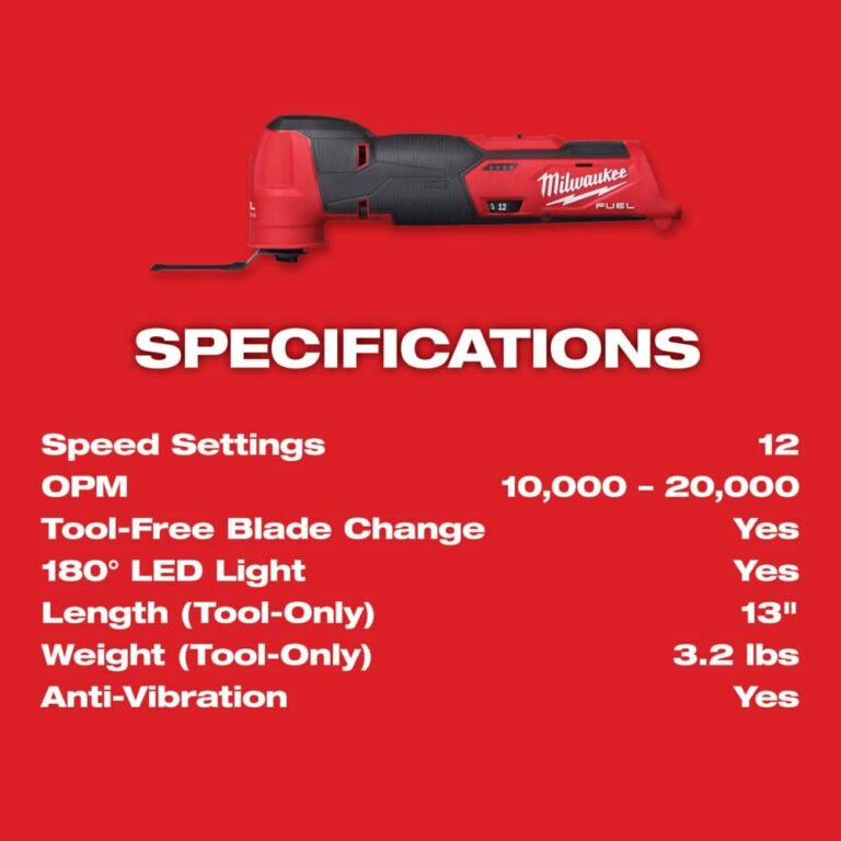 Milwaukee 2526-20 M12 FUEL Brushless Oscillating Multi-Tool, Tool Only