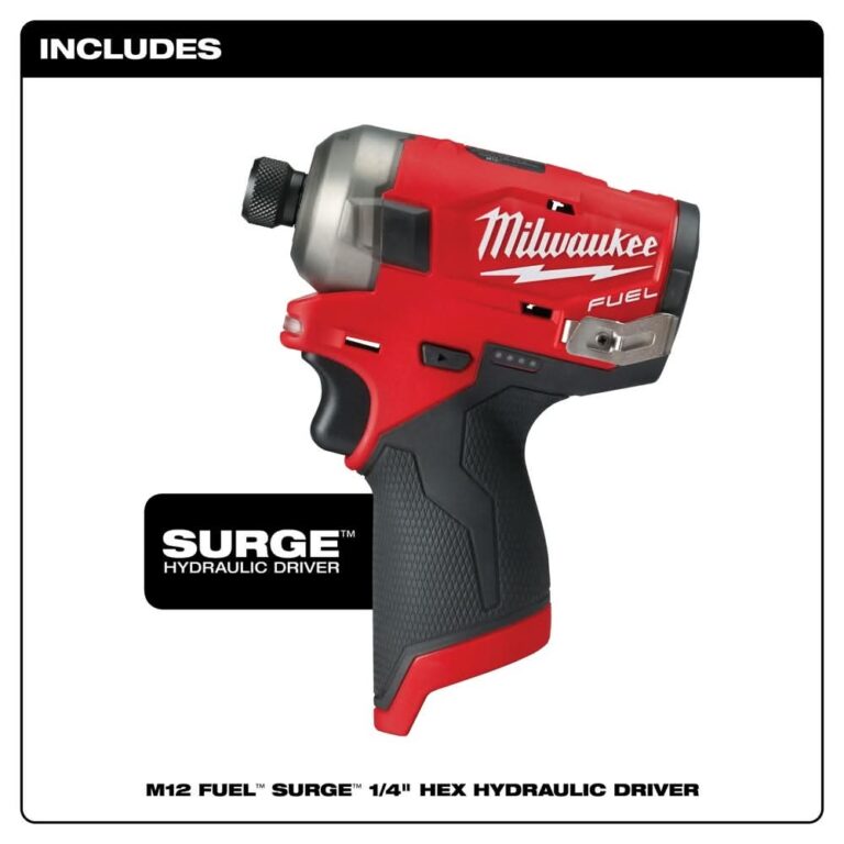 Milwaukee 2551-20 M12 FUEL SURGE 1/4″ Hex Hydraulic Impact Driver, Tool Only