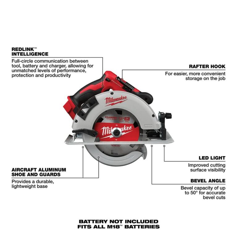 Milwaukee 2631-20 M18 Brushless 7-1/4″ Circular Saw, Tool Only