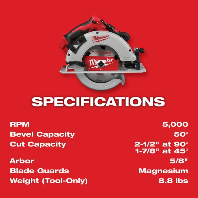 Milwaukee 2631-20 M18 Brushless 7-1/4″ Circular Saw, Tool Only