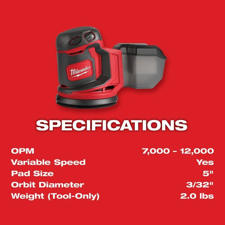 Milwaukee 2648-20 M18 Cordless 5-Inch Random Orbit Sander, Tool Only