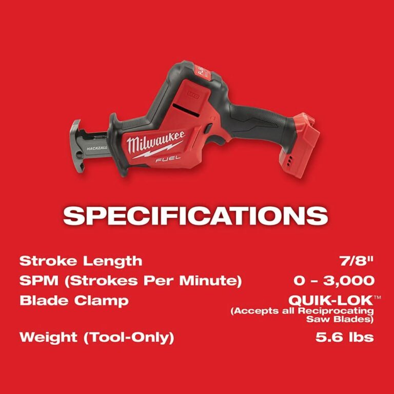 Milwaukee 2719-20 M18 FUEL Hackzall Recip Saw, Tool Only