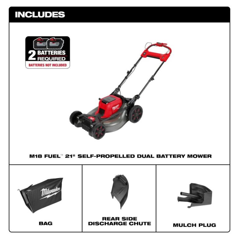 Milwaukee 2823-20 M18 FUEL 21″ Self-Propelled Dual Battery Mower, Batteries & Charger Sold Separately