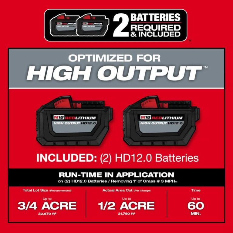 Milwaukee 2823-20 M18 FUEL 21″ Self-Propelled Dual Battery Mower, Batteries & Charger Sold Separately