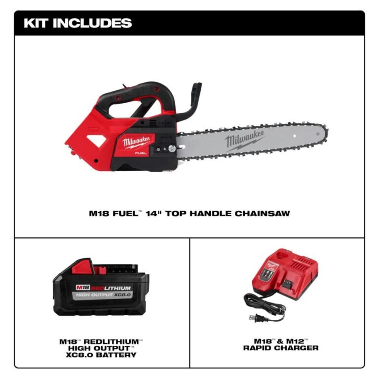 Milwaukee 2826-21T M18 FUEL 14″ Top Handle Chainsaw Kit