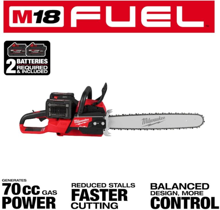 Milwaukee 2827-22 M18 FUEL 20 in. Dual Battery Chainsaw 8.0Ah Kit