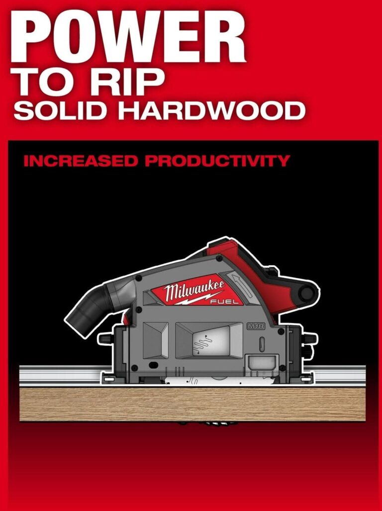 Milwaukee 2831-20 M18 FUEL 6-1/2″ Plunge Track Saw, Tool Only