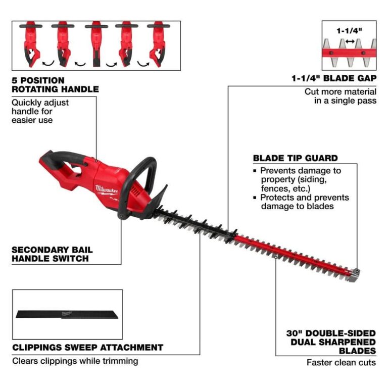 Milwaukee 3034-20 M18 FUEL 30″ Hedge Trimmer – Tool Only