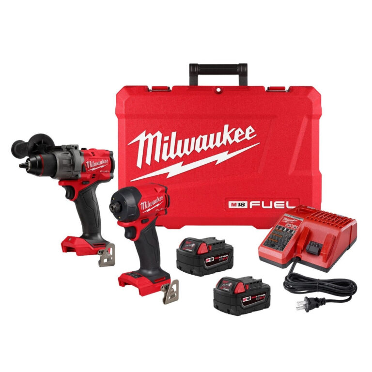 Milwaukee 3799-22 M18 FUEL Hammer Drill + Hydraulic Impact Driver 2-Tool Combo 5.0Ah Kit