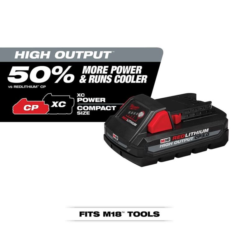 Milwaukee 48-11-1837 M18 REDLITHIUM HIGH OUTPUT CP 3.0Ah Batteries, 2-Pack