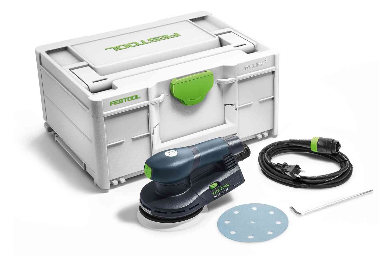 Festool 576340 ETS EC 125/3 EQ-Plus 125mm (5″) Compact Brushless Finish Sander w/ Systainer3