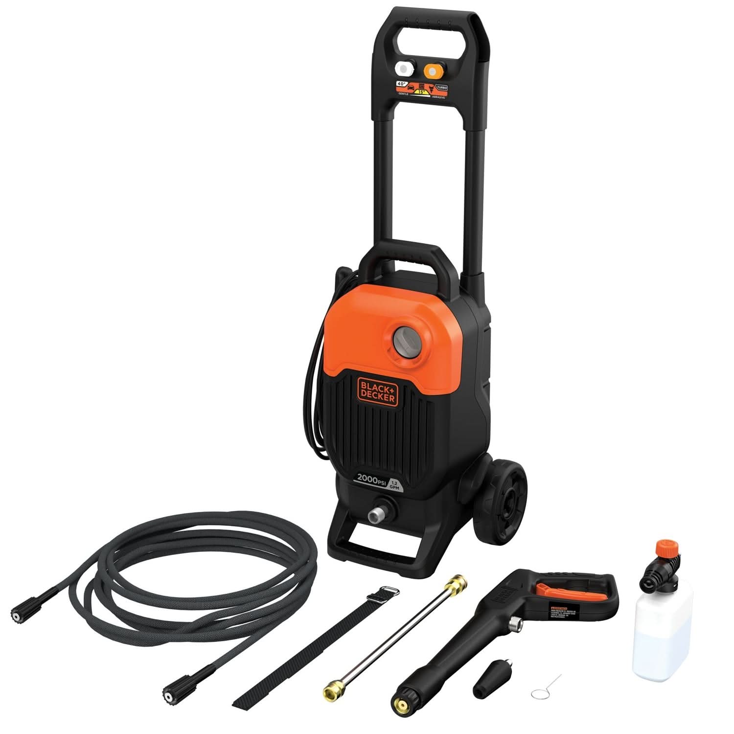 Black & Decker BEPW2000 Corded 2000 PSI 1.2 GPM Cold Water Electric Pressure Washer