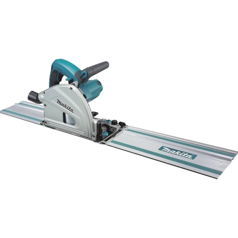 Makita SP6000J1 Corded 6-1/2″ Plunge Circular Saw Kit, with Stackable Tool case and 55″ Guide Rail