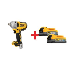 DeWalt 20V MAX XR 1/2 in. Mid-Range Impact Wrench w/ Hog Ring Anvil plus POWERSTACK Battery 2-Pack