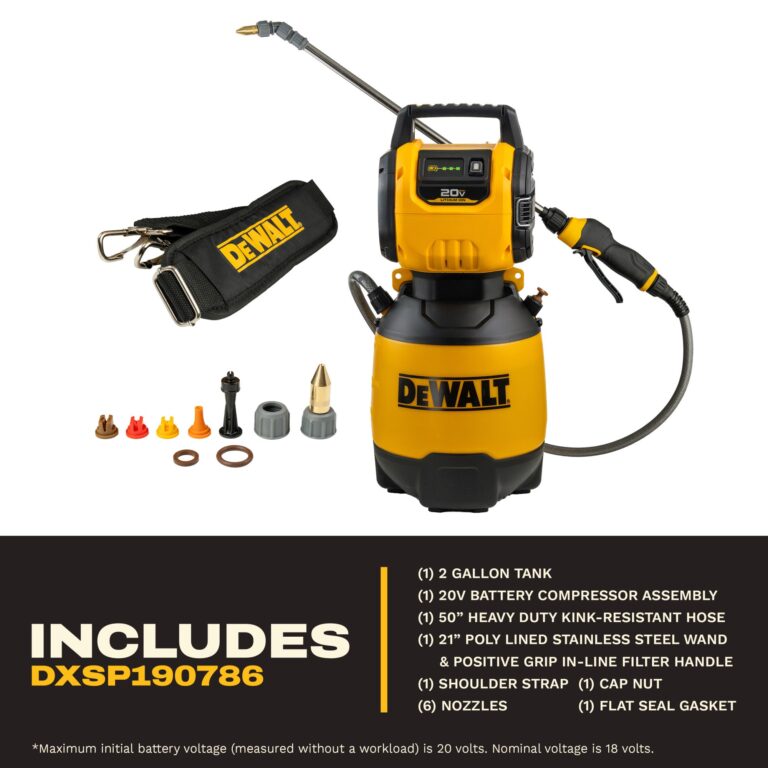 DeWALT 2‑Gallon 20V MAX Compressed Air Sprayer, Tool Only (DXSP190786B)