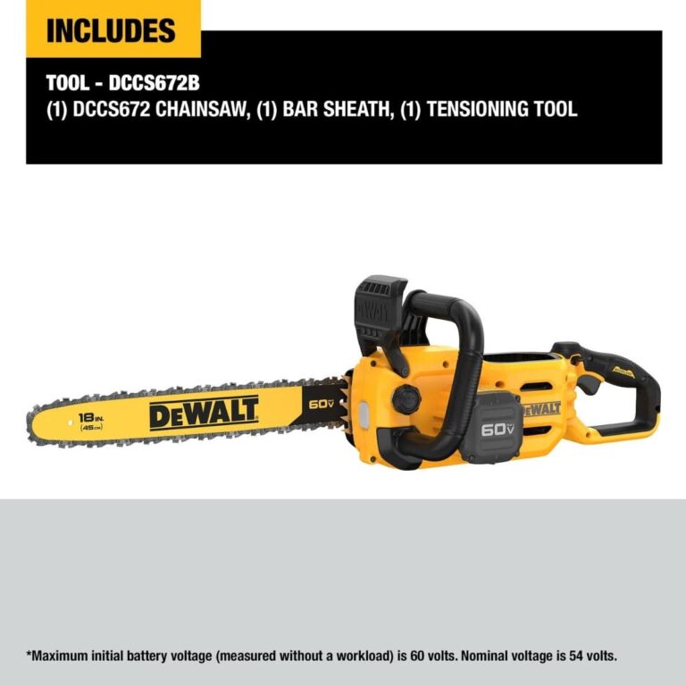 DeWalt DCCS672B DW 60V 18IN Chainsaw, Bare