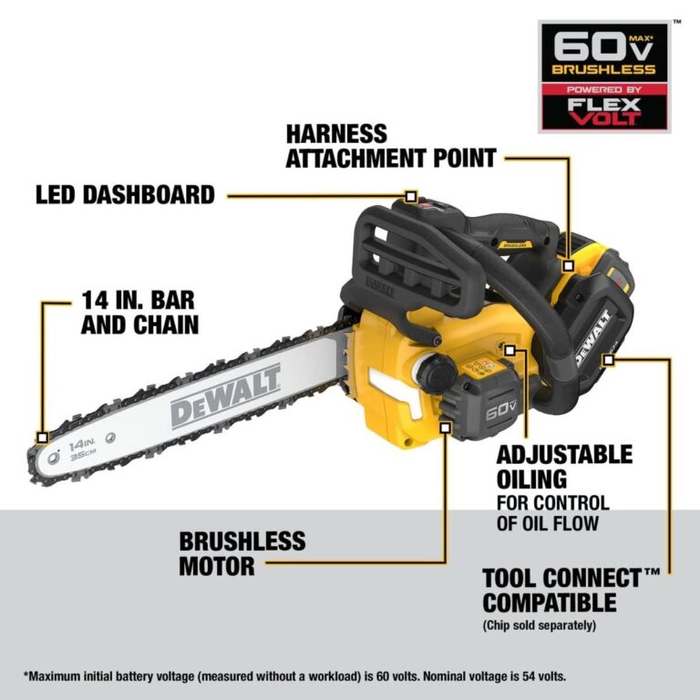 DeWalt DCCS674X2 FLEXVOLT 20V/60V MAX Brushless 14-in. Top Handle Chainsaw 9.0Ah Kit