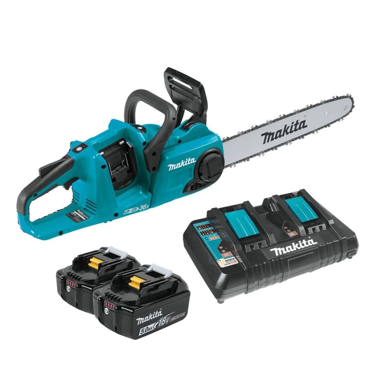 Makita XCU04PT 36V (18V X2) LXT Brushless 16″ Chain Saw Kit (5.0Ah)