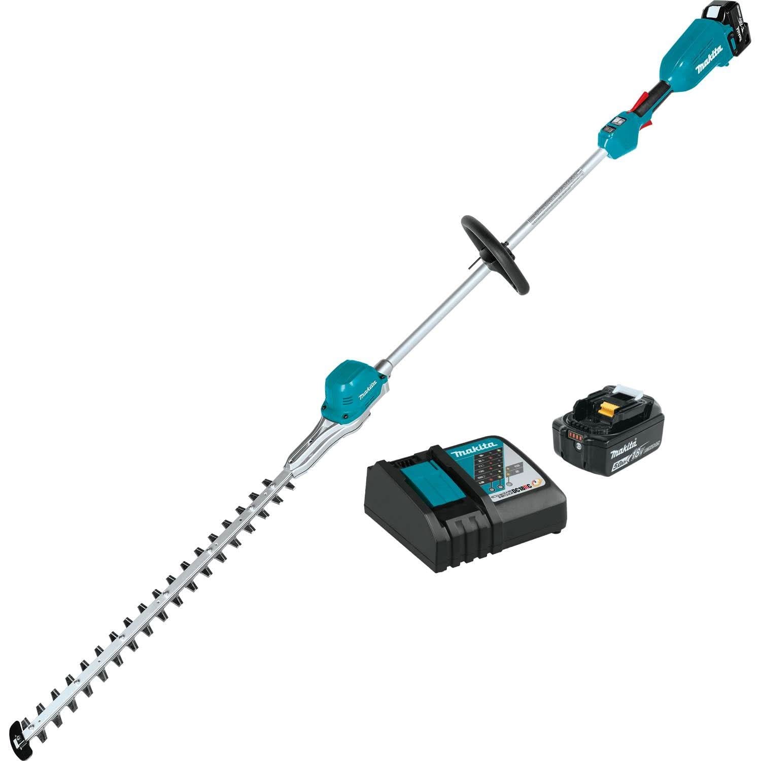 Makita XNU02T 18V LXT Lithium-Ion Brushless Cordless 24″ Pole Hedge Trimmer Kit (5.0Ah)
