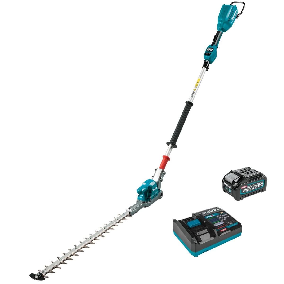 Makita GNU01M1 40V max XGT Brushless Cordless 24″ Articulating Pole Hedge Trimmer Kit (4.0Ah)