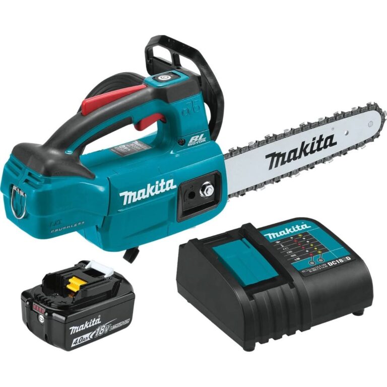 Makita XCU06SM1 18V LXT Lithium-Ion Brushless Cordless 10″ Top Handle Chain Saw Kit (4.0Ah)