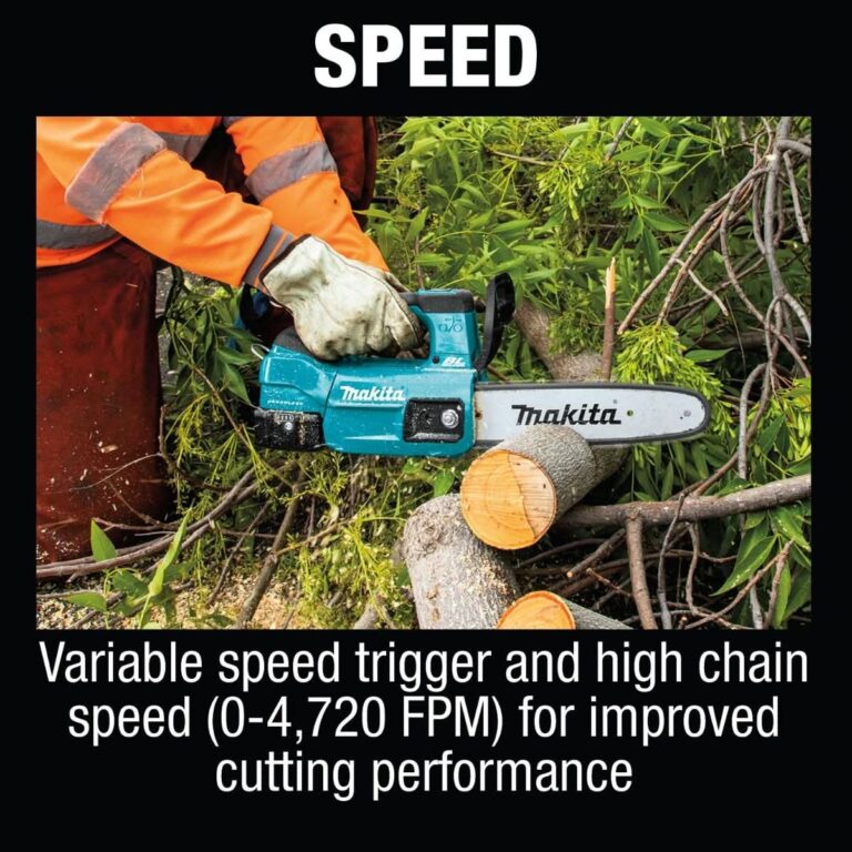 Makita XCU06SM1 18V LXT Lithium-Ion Brushless Cordless 10″ Top Handle Chain Saw Kit (4.0Ah)