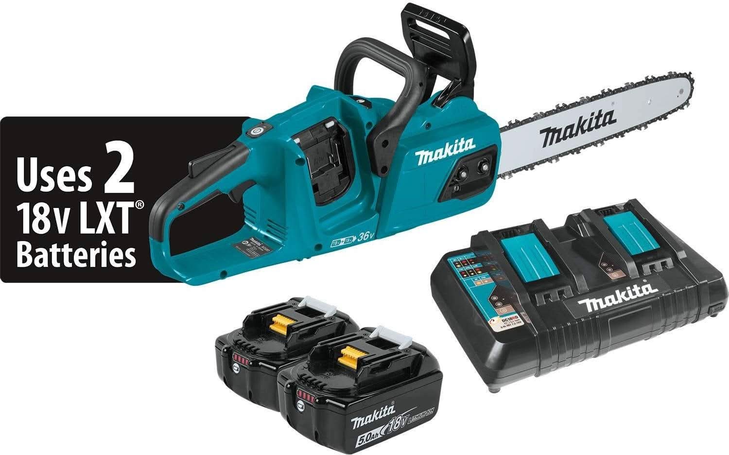 Makita XCU07PT 36V (18V X2) LXT Brushless 14″ Chain Saw Kit (5.0Ah)