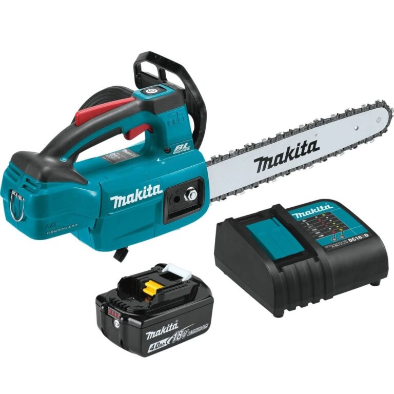 Makita XCU10SM1 18V LXT Lithium-Ion Brushless Cordless 12″ Top Handle Chain Saw Kit (4.0 Ah)
