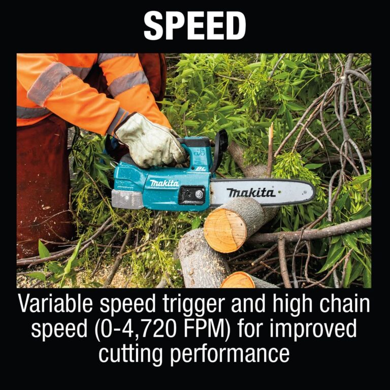 Makita XCU10Z 18V LXT Lithium-Ion Brushless Cordless 12″ Top Handle Chain Saw, Tool Only