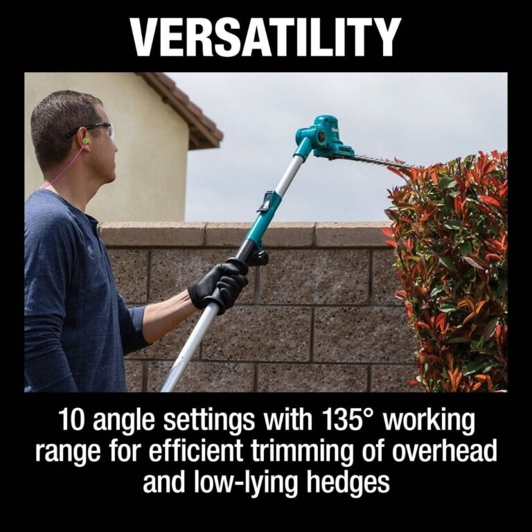 Makita XNU05Z 18V LXT Lithium-Ion Cordless 18″ Telescoping Articulating Pole Hedge Trimmer, Tool Only
