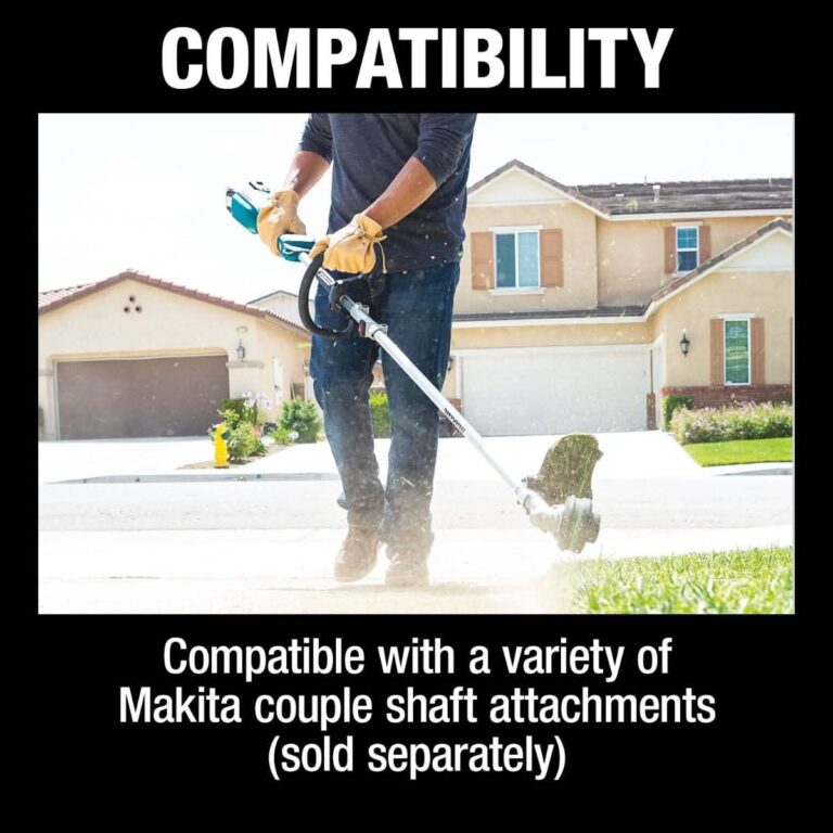 Makita XUX02SM1X3 18V LXT Lithium-Ion Brushless Cordless Couple Shaft Power Head Kit w/ 13″ String Trimmer & Blower Attachments (4.0Ah)