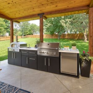 Emory 12' Galvanized Steel Outdoor Kitchen Island