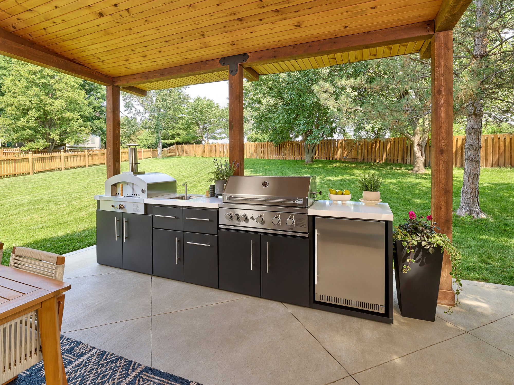 Emory 12′ Galvanized Steel Outdoor Kitchen Island